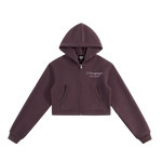 𝕽𝖊𝖈𝖔𝖌𝖓𝖎𝖟𝕰 Women Cropped Zip-Up Hoodie