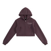 𝕽𝖊𝖈𝖔𝖌𝖓𝖎𝖟𝕰 Women Cropped Zip-Up Hoodie