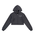 𝕽𝖊𝖈𝖔𝖌𝖓𝖎𝖟𝕰 Women Cropped Zip-Up Hoodie
