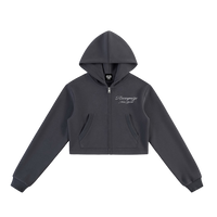 𝕽𝖊𝖈𝖔𝖌𝖓𝖎𝖟𝕰 Women Cropped Zip-Up Hoodie