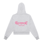 𝕽𝖊𝖈𝖔𝖌𝖓𝖎𝖟𝕰 Women Breast Cancer Cropped Hoodie