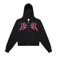 𝕽𝖊𝖈𝖔𝖌𝖓𝖎𝖟𝕰 Women Breast Cancer Cropped Hoodie