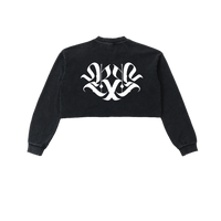 𝕽𝖊𝖈𝖔𝖌𝖓𝖎𝖟𝕰 Women Snow Washed Cropped Sweatshirt