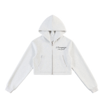 𝕽𝖊𝖈𝖔𝖌𝖓𝖎𝖟𝕰 Women Cropped Zip-Up Hoodie