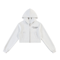 𝕽𝖊𝖈𝖔𝖌𝖓𝖎𝖟𝕰 Women Cropped Zip-Up Hoodie