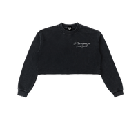 𝕽𝖊𝖈𝖔𝖌𝖓𝖎𝖟𝕰 Women Snow Washed Cropped Sweatshirt