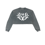 𝕽𝖊𝖈𝖔𝖌𝖓𝖎𝖟𝕰 Women Snow Washed Cropped Sweatshirt