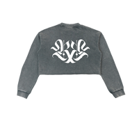 𝕽𝖊𝖈𝖔𝖌𝖓𝖎𝖟𝕰 Women Snow Washed Cropped Sweatshirt