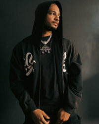 𝕽𝖊𝖈𝖔𝖌𝖓𝖎𝖟𝕰 Frayed Sunfade Zip Hoodie