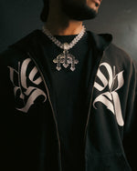 𝕽𝖊𝖈𝖔𝖌𝖓𝖎𝖟𝕰 Frayed Sunfade Zip Hoodie