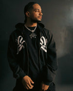 𝕽𝖊𝖈𝖔𝖌𝖓𝖎𝖟𝕰 Frayed Sunfade Zip Hoodie