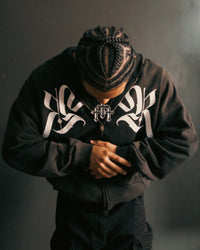 𝕽𝖊𝖈𝖔𝖌𝖓𝖎𝖟𝕰 Frayed Sunfade Zip Hoodie