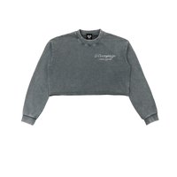 𝕽𝖊𝖈𝖔𝖌𝖓𝖎𝖟𝕰 Women Snow Washed Cropped Sweatshirt