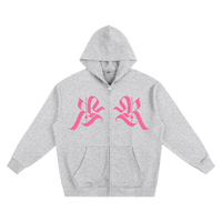 𝕽𝖊𝖈𝖔𝖌𝖓𝖎𝖟𝕰 Breast Cancer Zip-up Hoodie