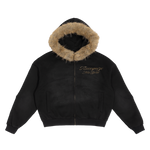 𝕽𝖊𝖈𝖔𝖌𝖓𝖎𝖟𝕰 Sun Fade Boxy Detachable Fur Hoodie